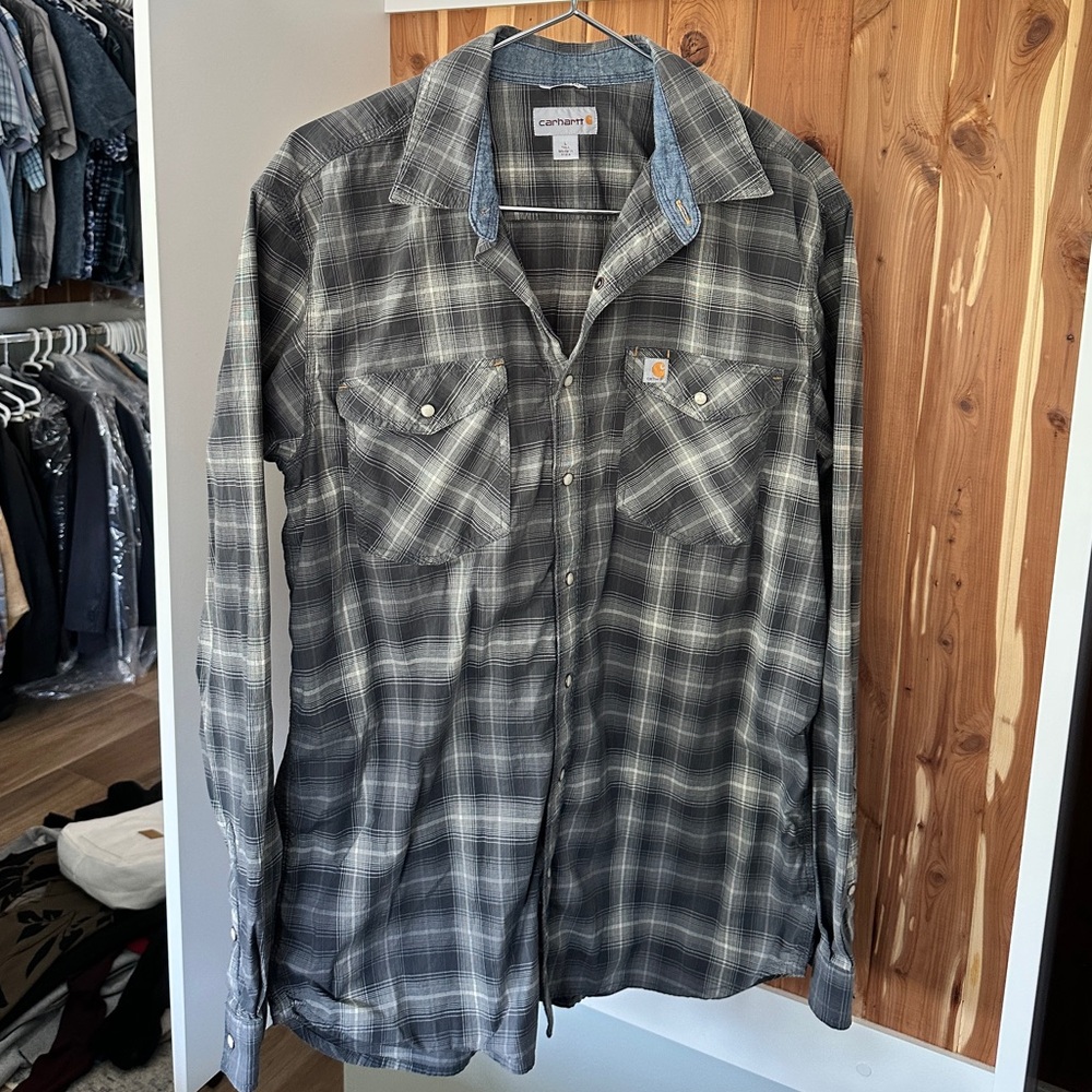 Carhartt Western Plaid Relaxed Fit Long Sleeved Shirt